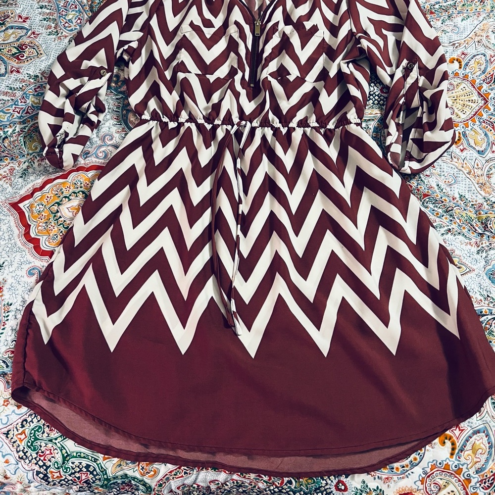 Beautiful mauve and white dress or tunic